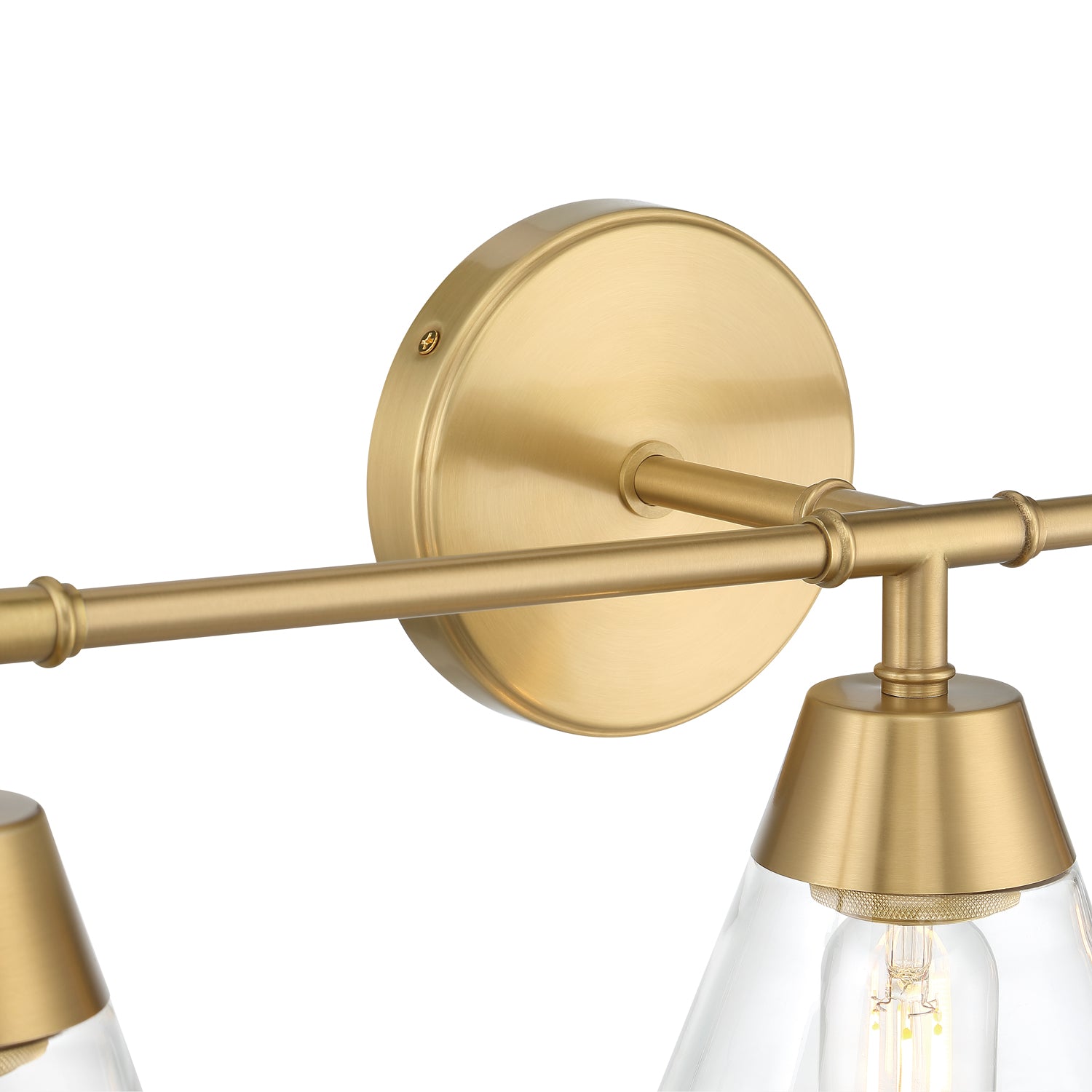 Owen 3 Light Vanity Wall Light, Satin Brass