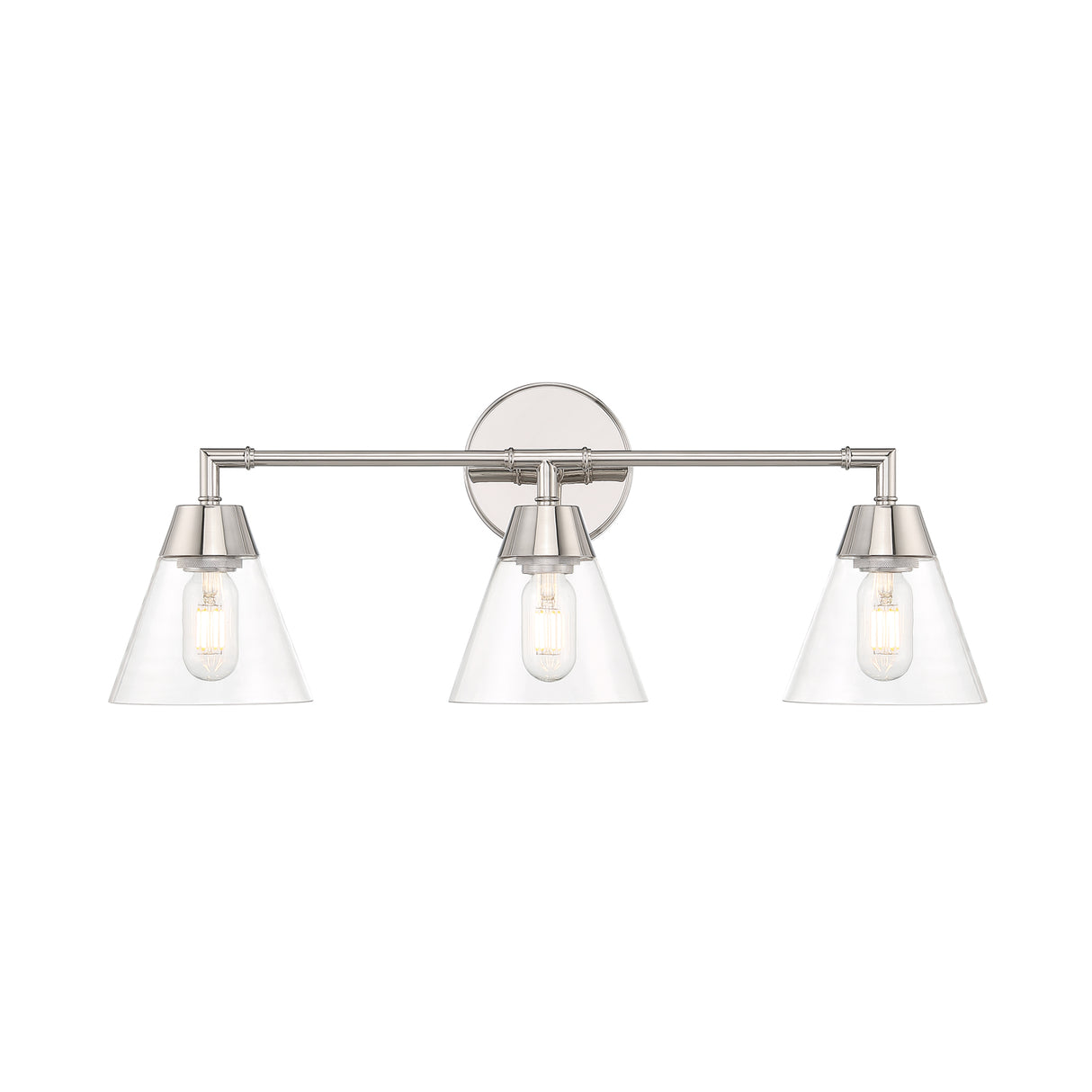 Owen 3-Light Vanity Wall Light, Polished Nickel