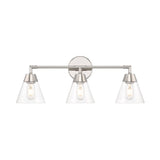 Owen 3-Light Vanity Wall Light, Polished Nickel