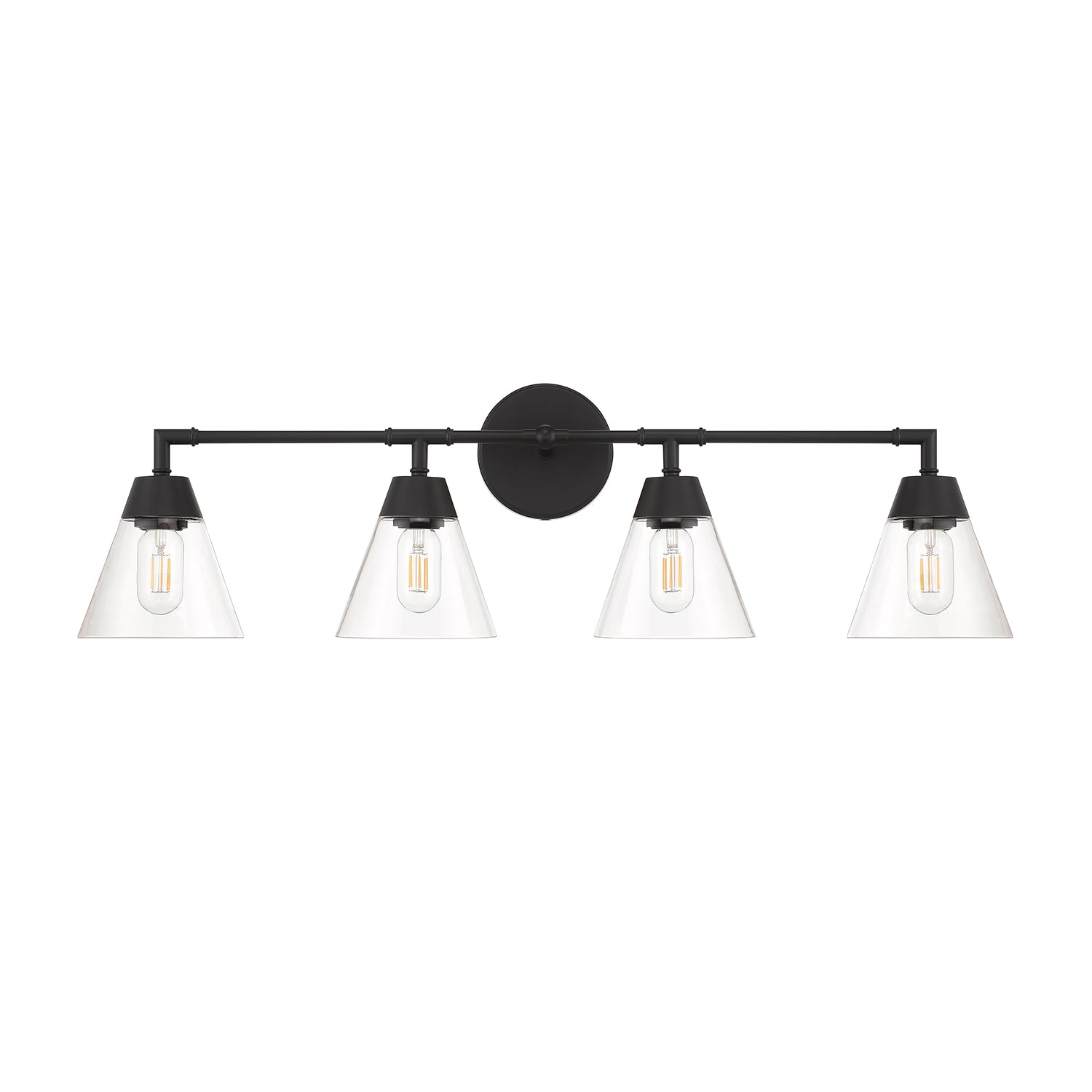 Owen 4-Light Vanity Wall Light, Matte Black