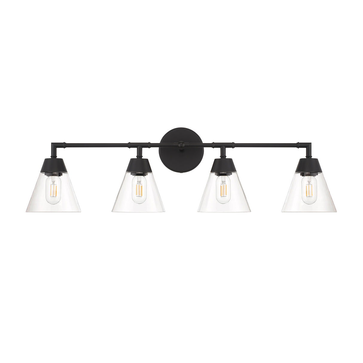 Owen 4-Light Vanity Wall Light, Matte Black