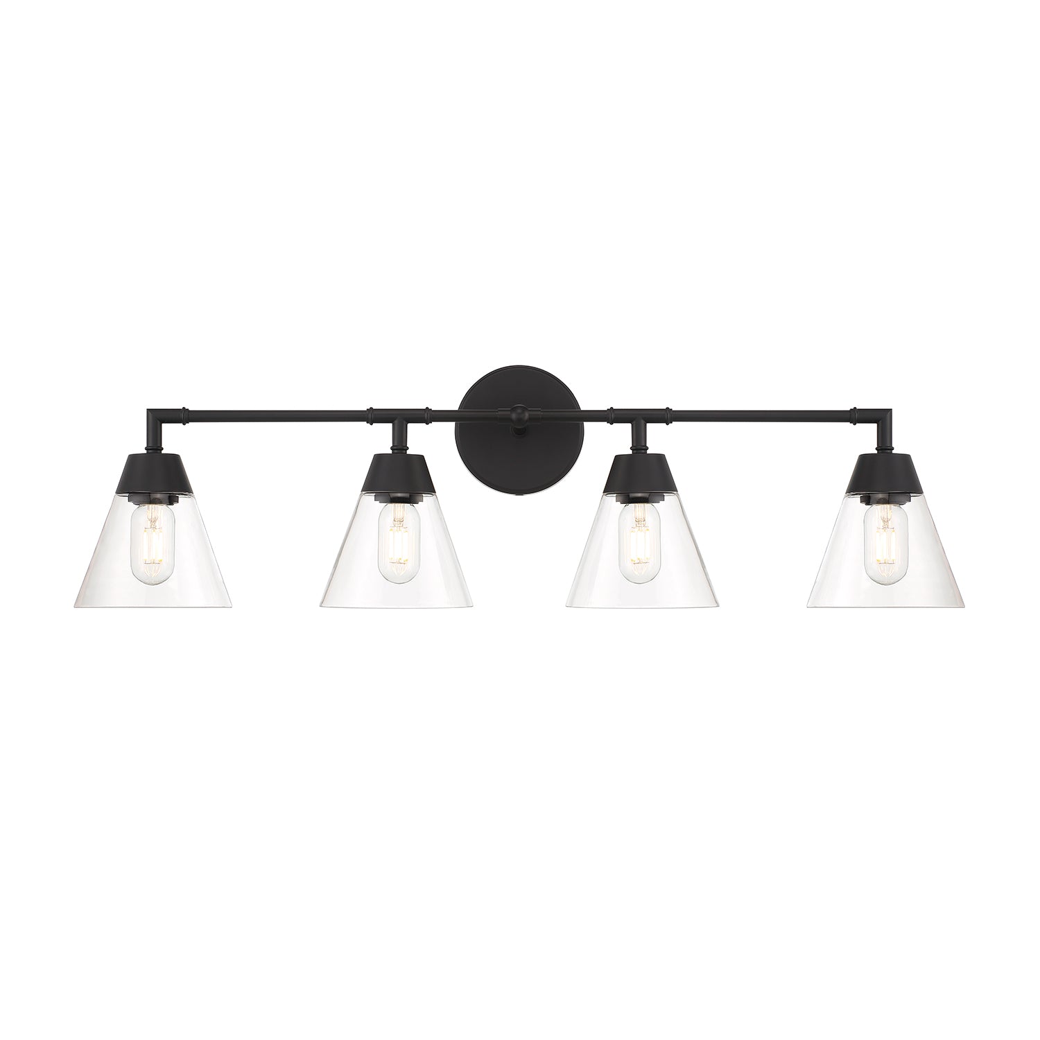 Owen 4-Light Vanity Wall Light, Matte Black