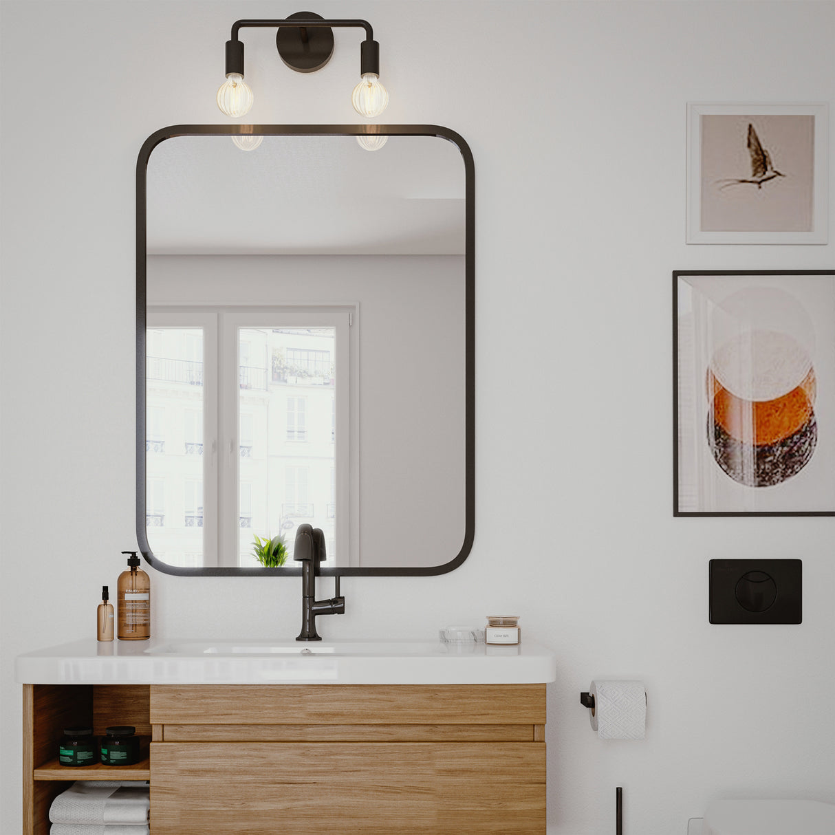 Prospect 2 Light Vanity, Matte Black