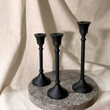 Finley Black Taper Candle Holders, Set of 3