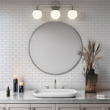 Castell 3 Globe LED Vanity, Chrome