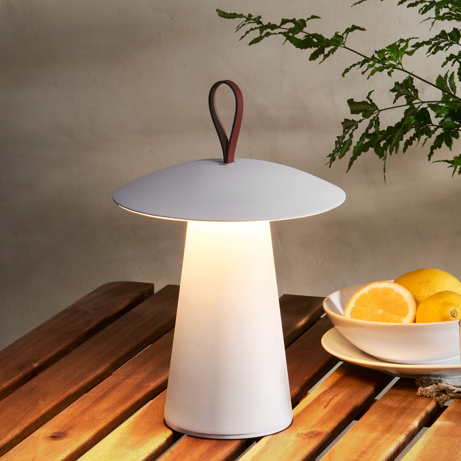 Hugo Indoor/Outdoor Portable LED Lamp, Matte White