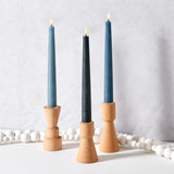 Trey Wooden Taper Candle Holders, Set of 3