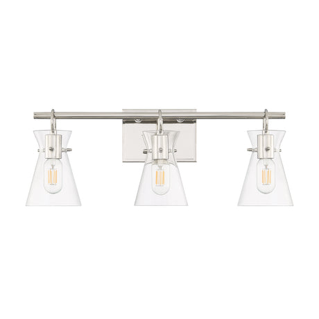 Open Box Chloe 3-Light Vanity, Polished Nickel