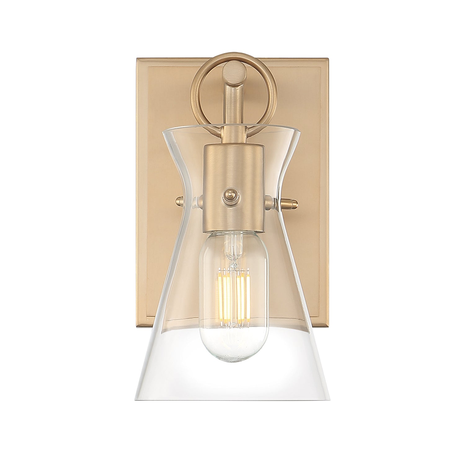 Chloe Vanity Wall Sconce, Warm Brass – Lights.com