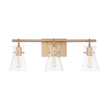 Chloe 3-Light Vanity, Warm Brass