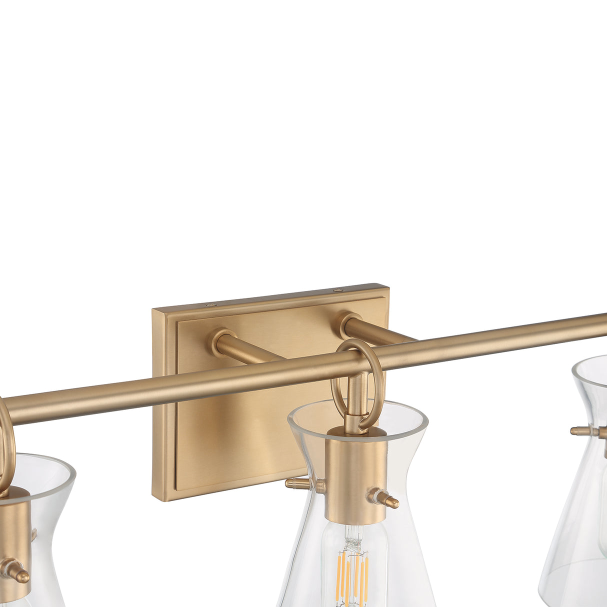 Chloe 3-Light Vanity, Warm Brass