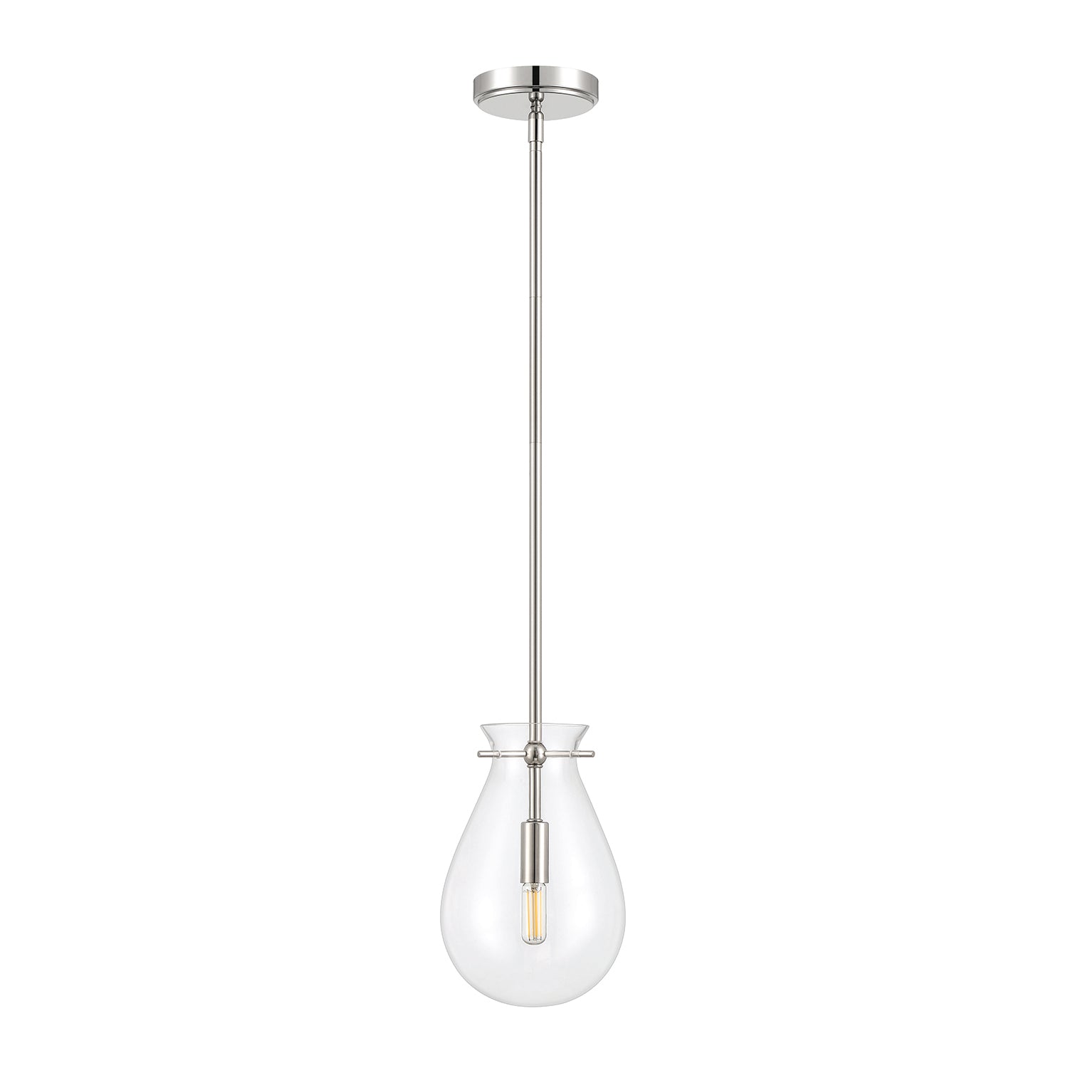 Emma LED Pendant Light, Polished Nickel