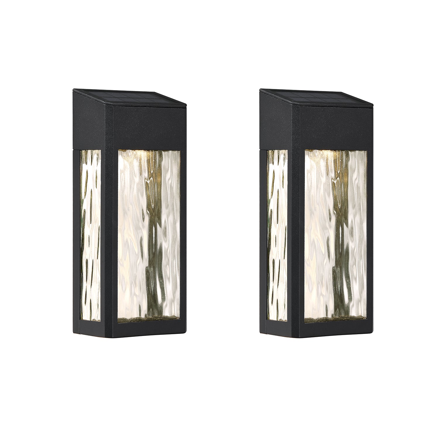 Jade Solar Wall Lights, Set of 2