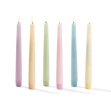 Infinity Wick Pastel 9" Taper Candles, Multipack, Set of 6