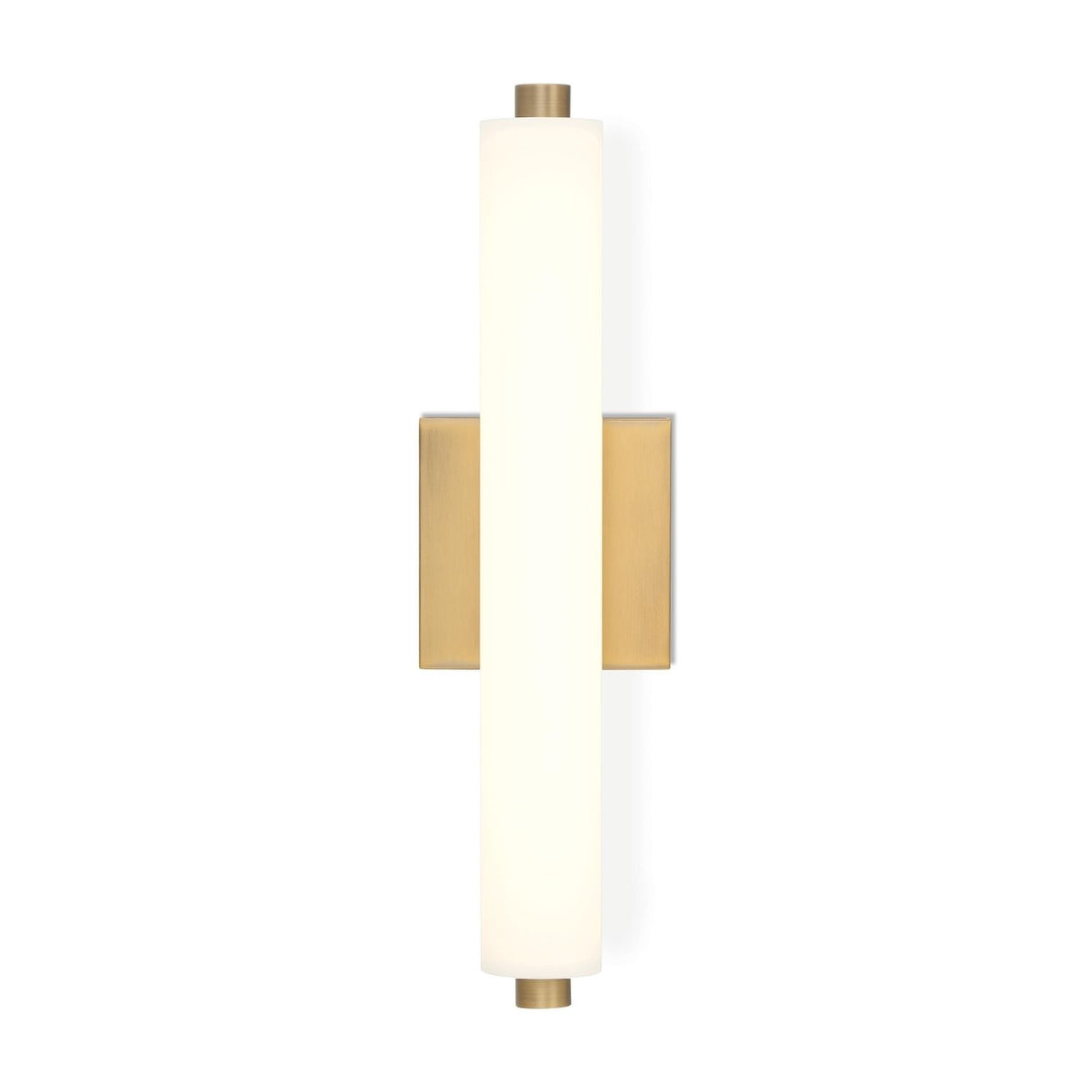 Ronan 18" Opal Glass LED Vanity Light, Aged Brass