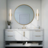 Ronan 24" Opal Glass LED Vanity Light, Aged Brass