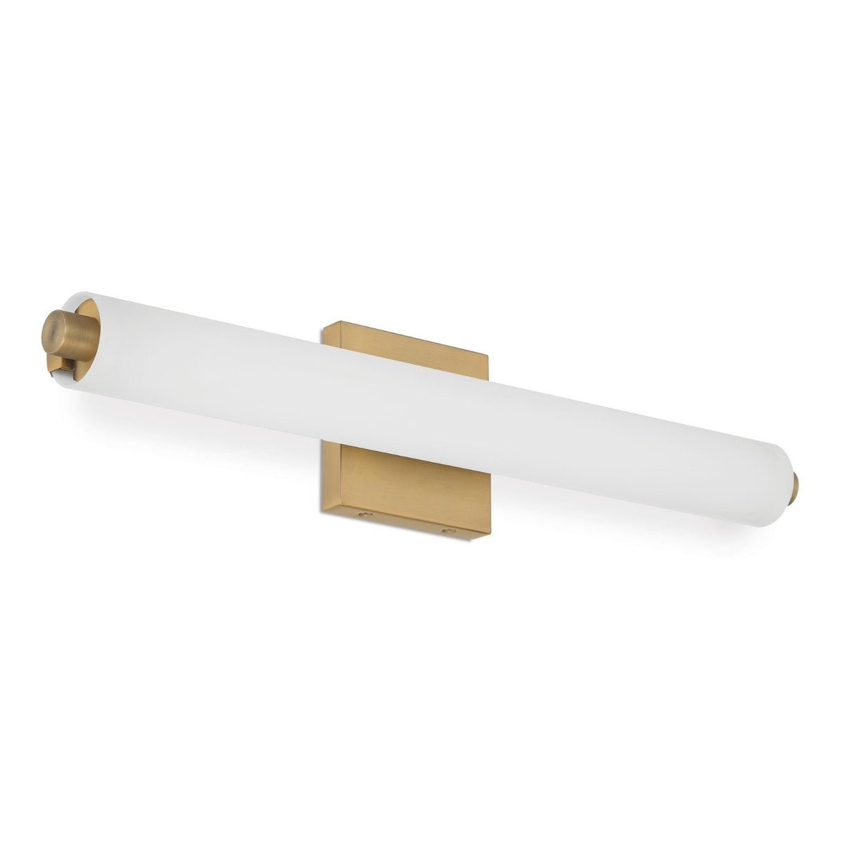 Ronan 24" Opal Glass LED Vanity Light, Aged Brass