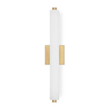 Ronan 24" Opal Glass LED Vanity Light, Aged Brass