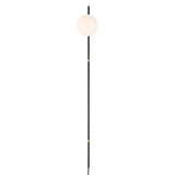 Castell Plug-in LED Wall Lamp, Matte Black with Brass