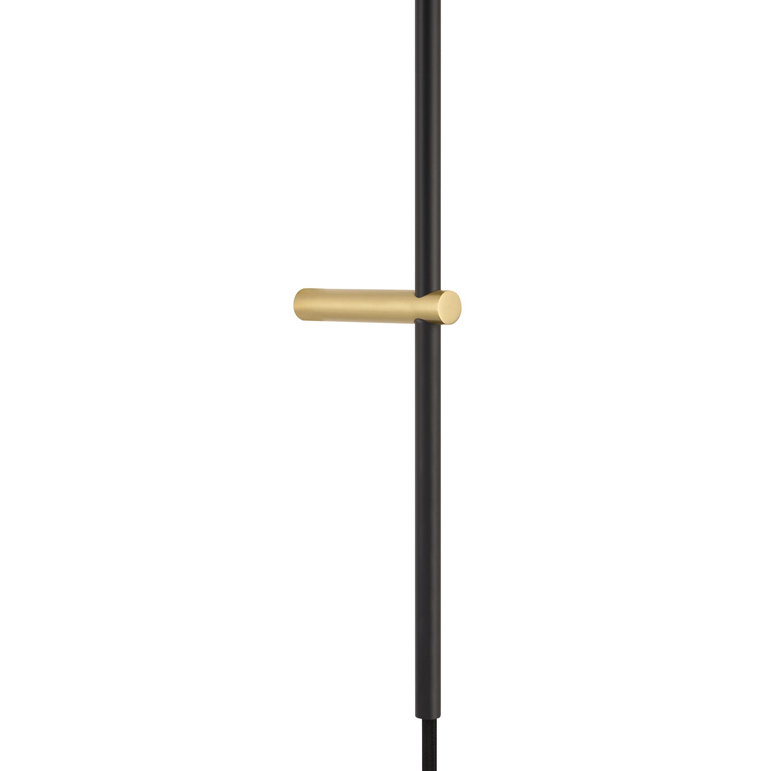 Castell Plug-in LED Wall Lamp, Matte Black with Brass