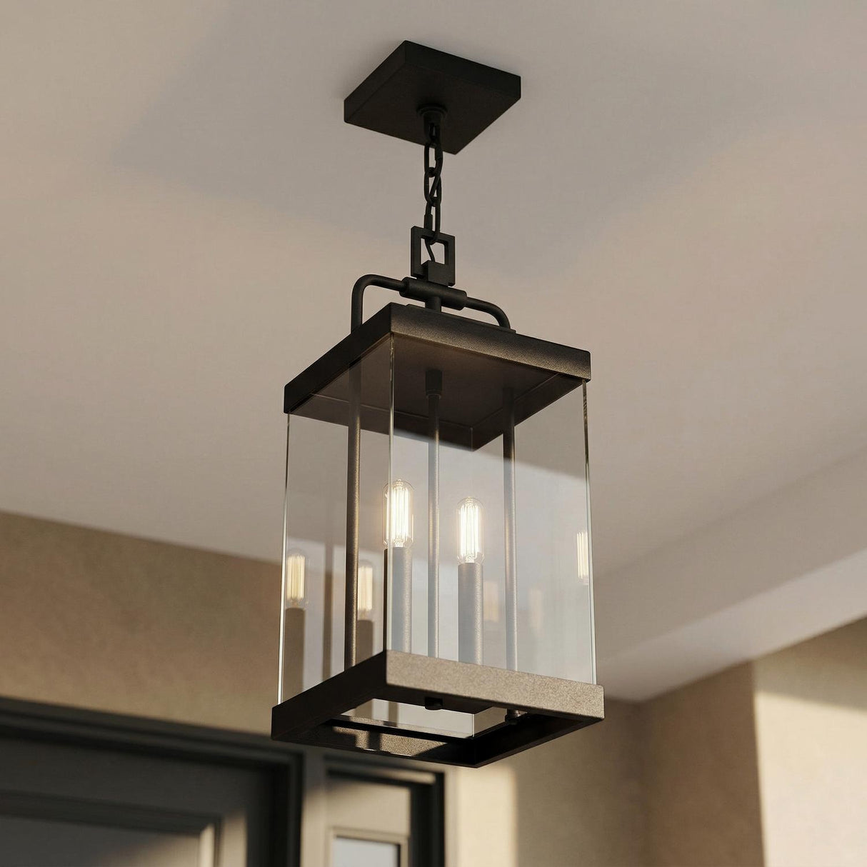 Parker Outdoor Hanging Light, Black