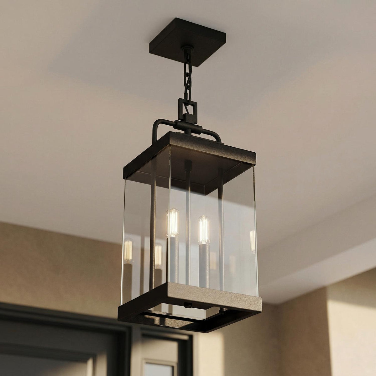 Parker Outdoor Hanging Light, Black