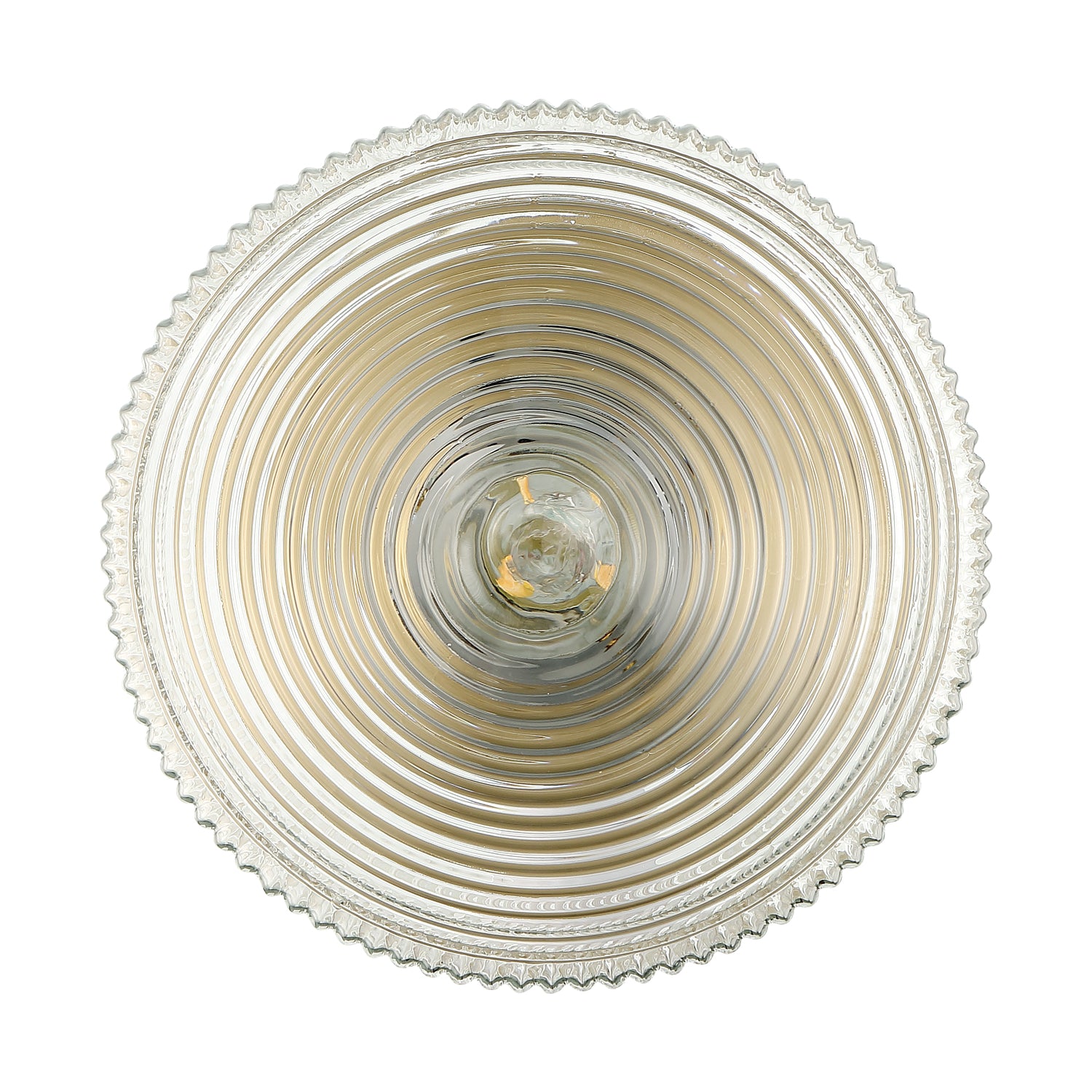 Jules Glass Flush Mount, Satin Brass with Clear Glass