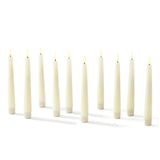 Infinity Wick Ivory 7" Taper Candles Set of 10