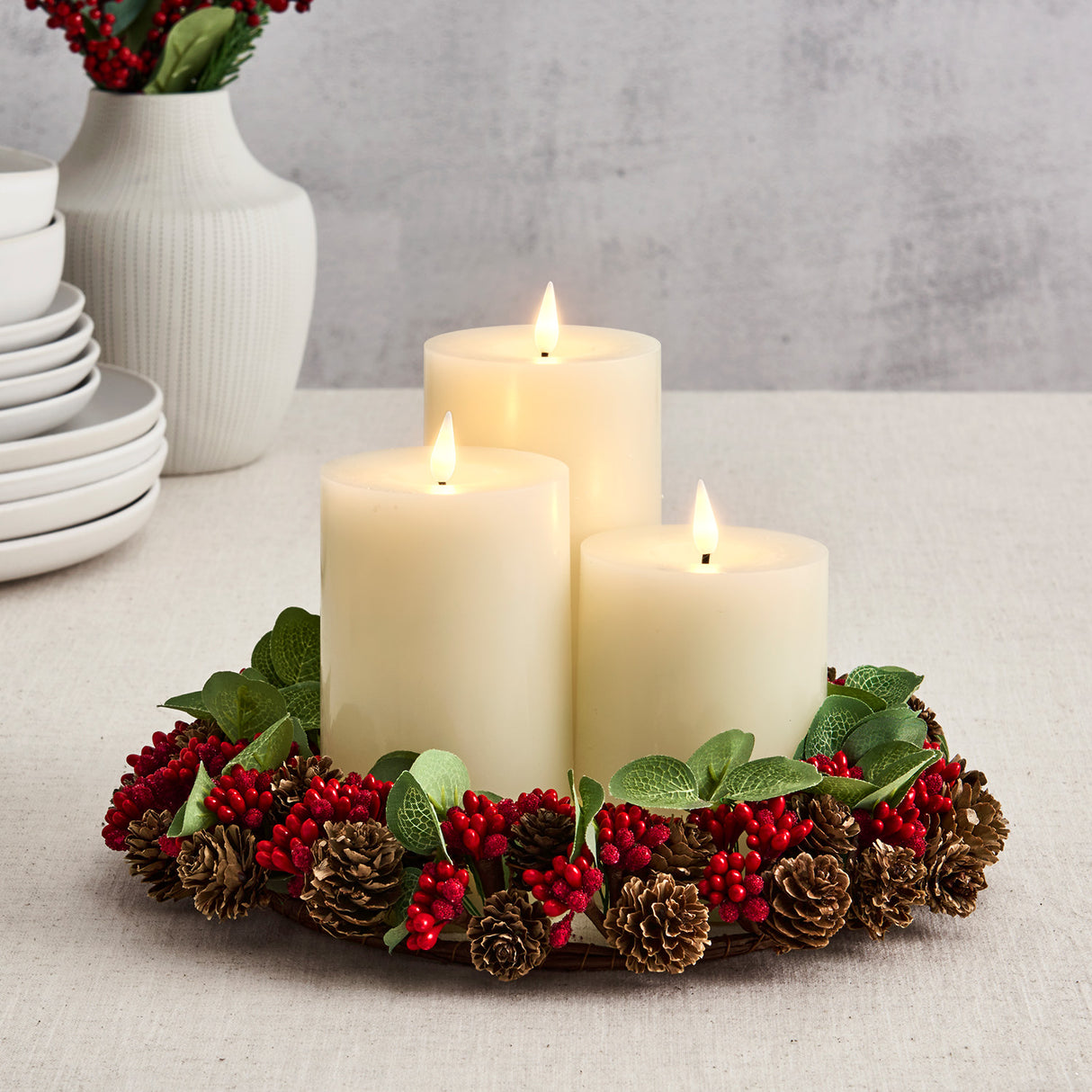 Eden Mini Wreath or 6" Pillar Candle Ring