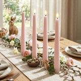 Infinity Wick Pastel Pink 9" Taper Candles, Set of 4