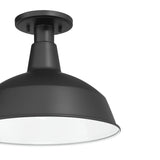 Asher Outdoor Flush Mount, Black