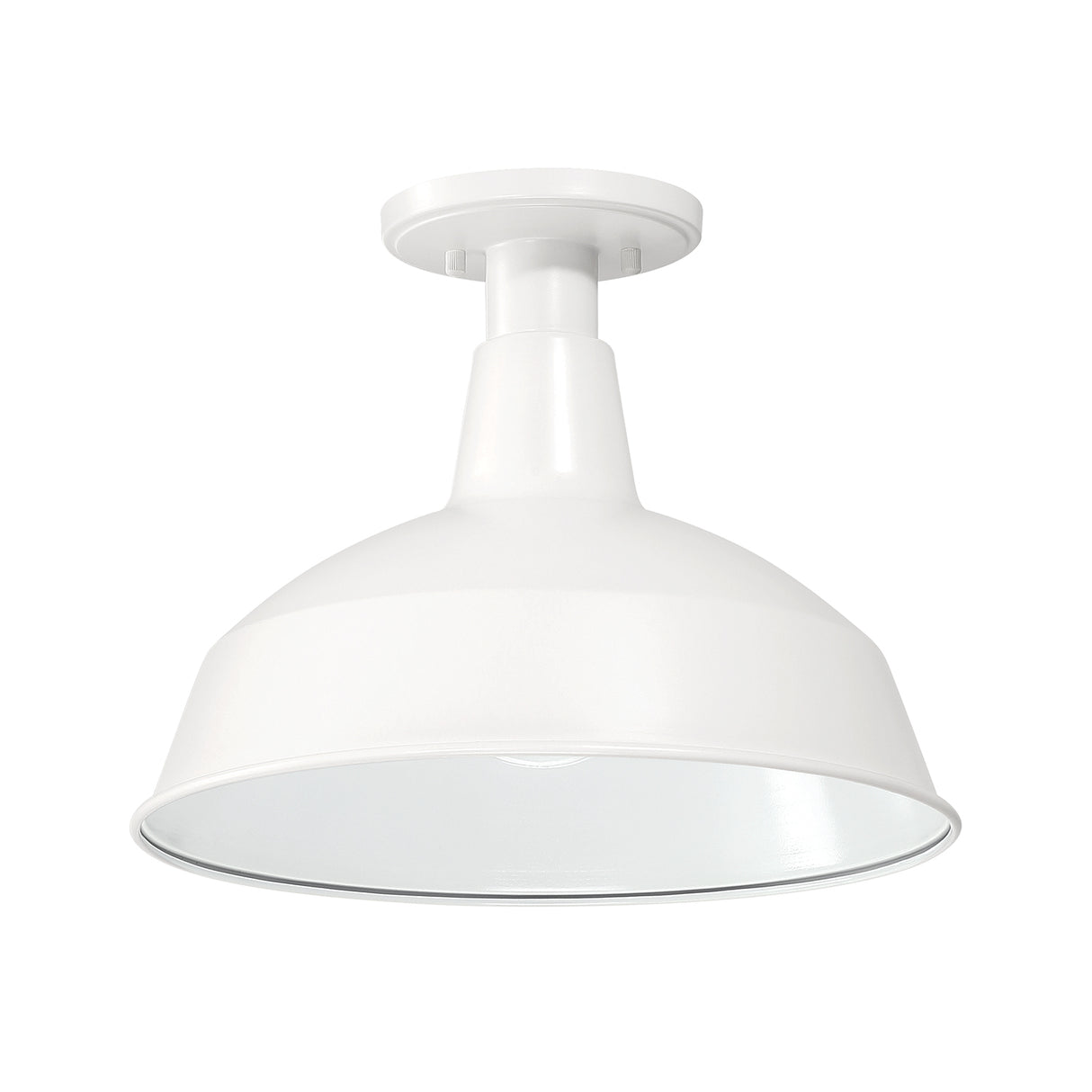 Asher Outdoor Flush Mount, White