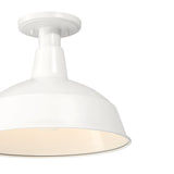 Asher Outdoor Flush Mount, White