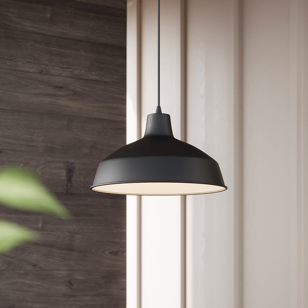 Asher Outdoor Pendant Light, Black