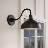 Asher Medium Outdoor Wall Light, Black