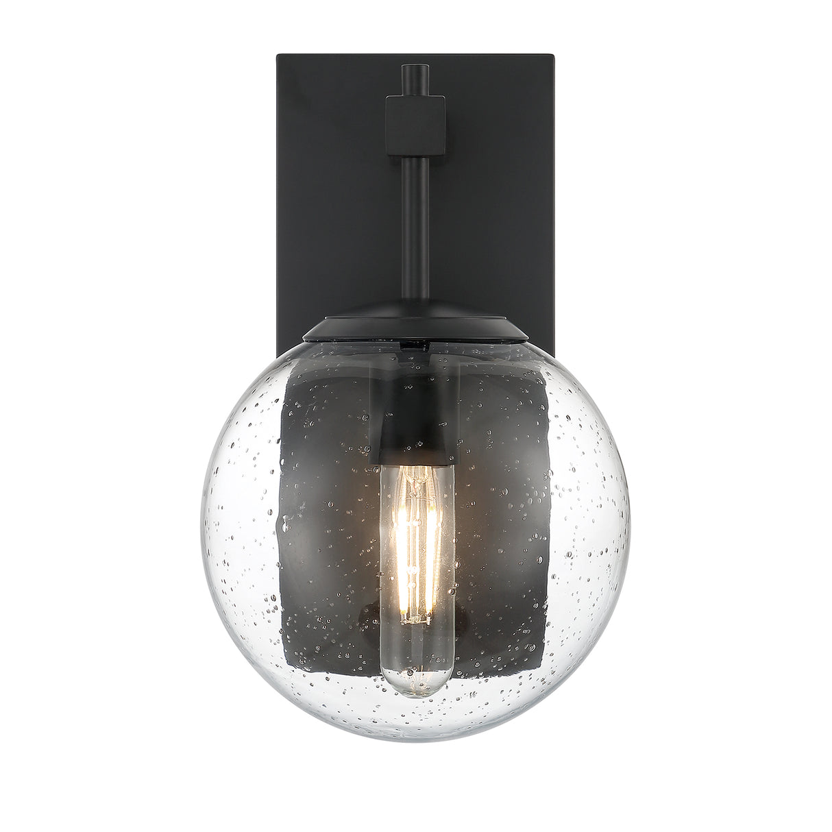 Open Box Ezra Outdoor 1 Light Wall Sconce, Matte Black