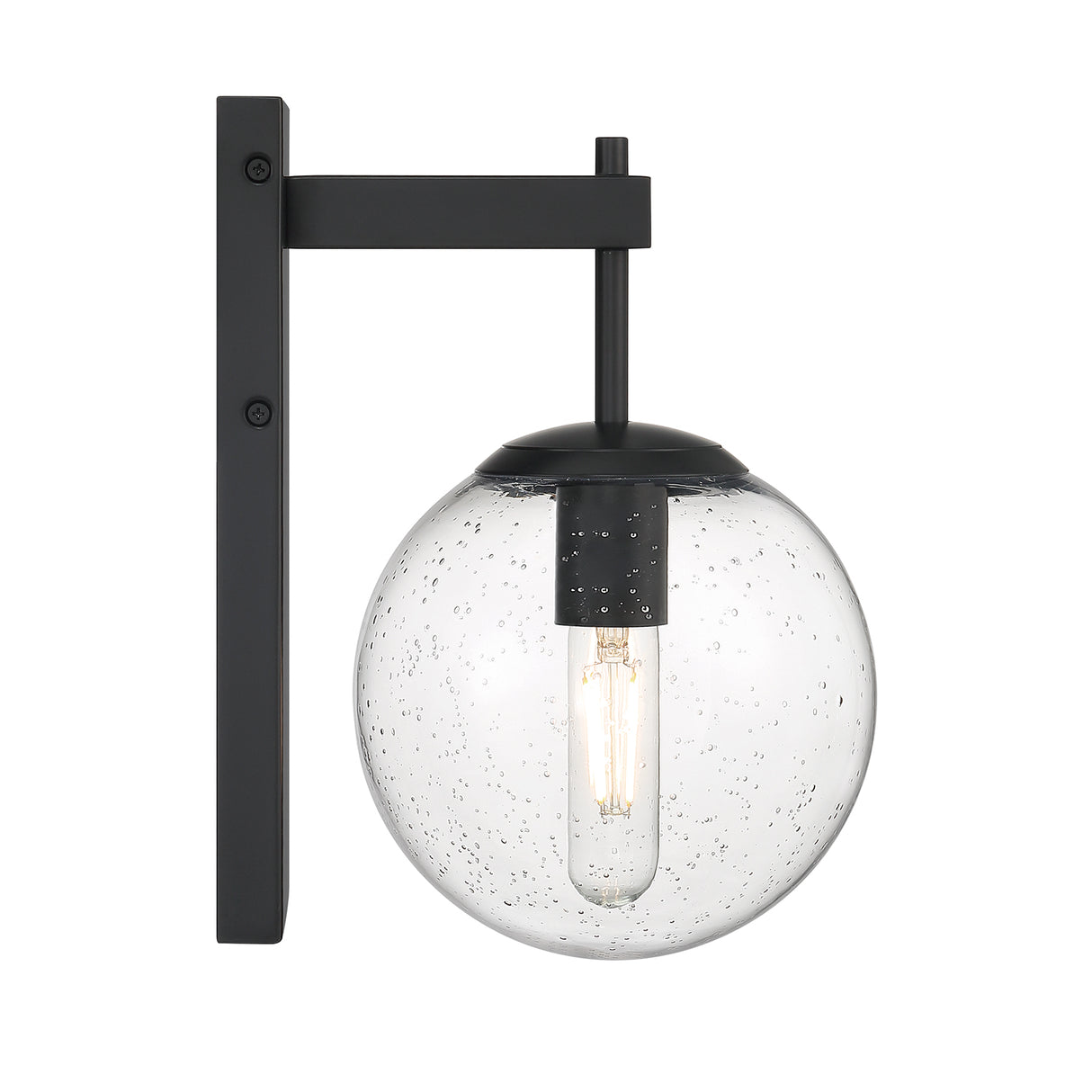 Ezra Outdoor 1 Light Wall Sconce, Matte Black