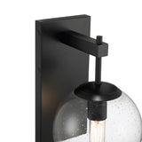 Ezra Outdoor 1 Light Wall Sconce, Matte Black