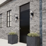 Ezra Outdoor 2-Light Wall Sconce, Matte Black