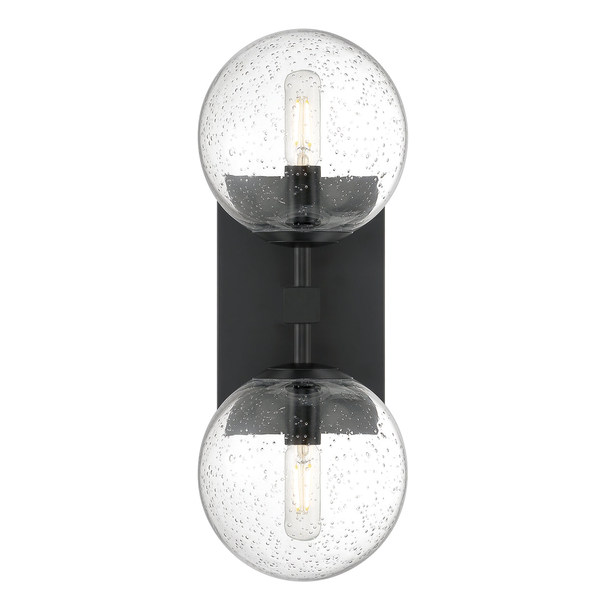 Open Box Ezra Outdoor 2-Light Wall Sconce, Matte Black