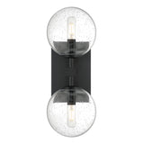 Open Box Ezra Outdoor 2-Light Wall Sconce, Matte Black