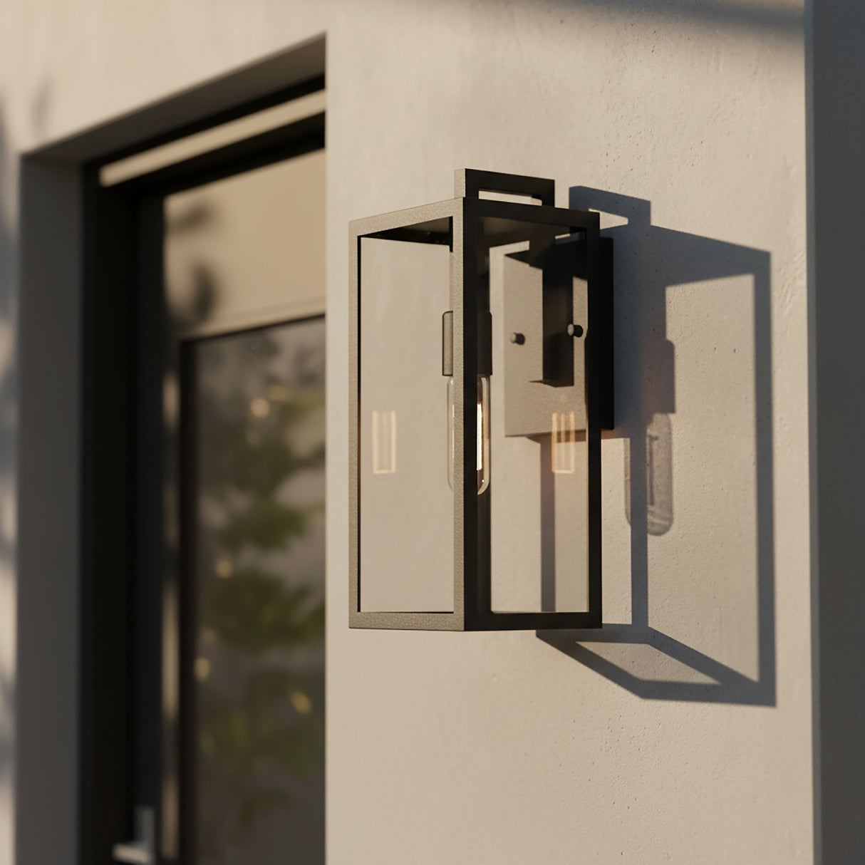 Sam Outdoor Wall Light, Small 15" for Modern home with White Siding