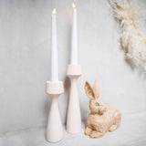 Clara Taper Candle Holder, Set of 2, Vanilla
