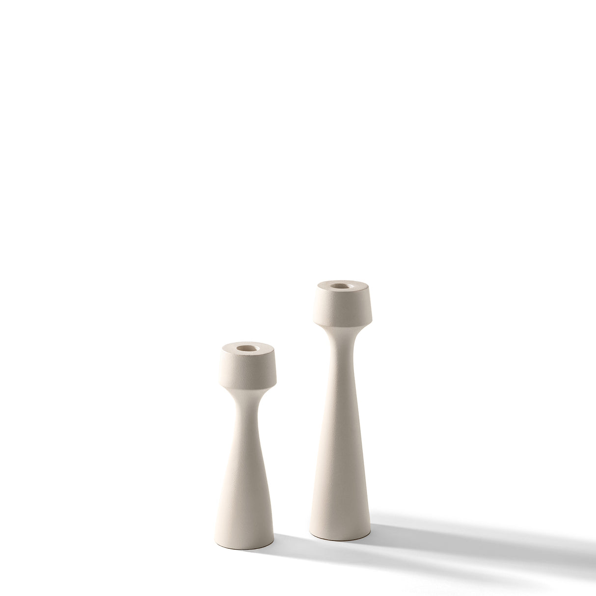 Clara Taper Candle Holder, Set of 2, Vanilla