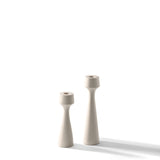 Clara Taper Candle Holder, Set of 2, Vanilla