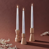 Trey Wooden Taper Candle Holders, Set of 3