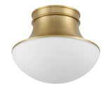 Jayden Flush Mount, Aged Brass