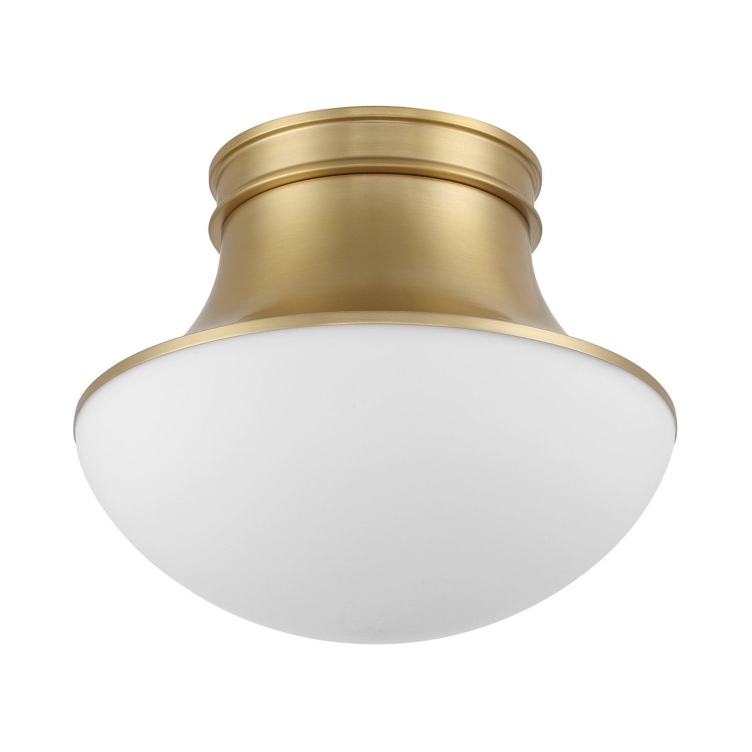 Jayden Flush Mount, Aged Brass