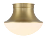 Jayden Flush Mount, Aged Brass