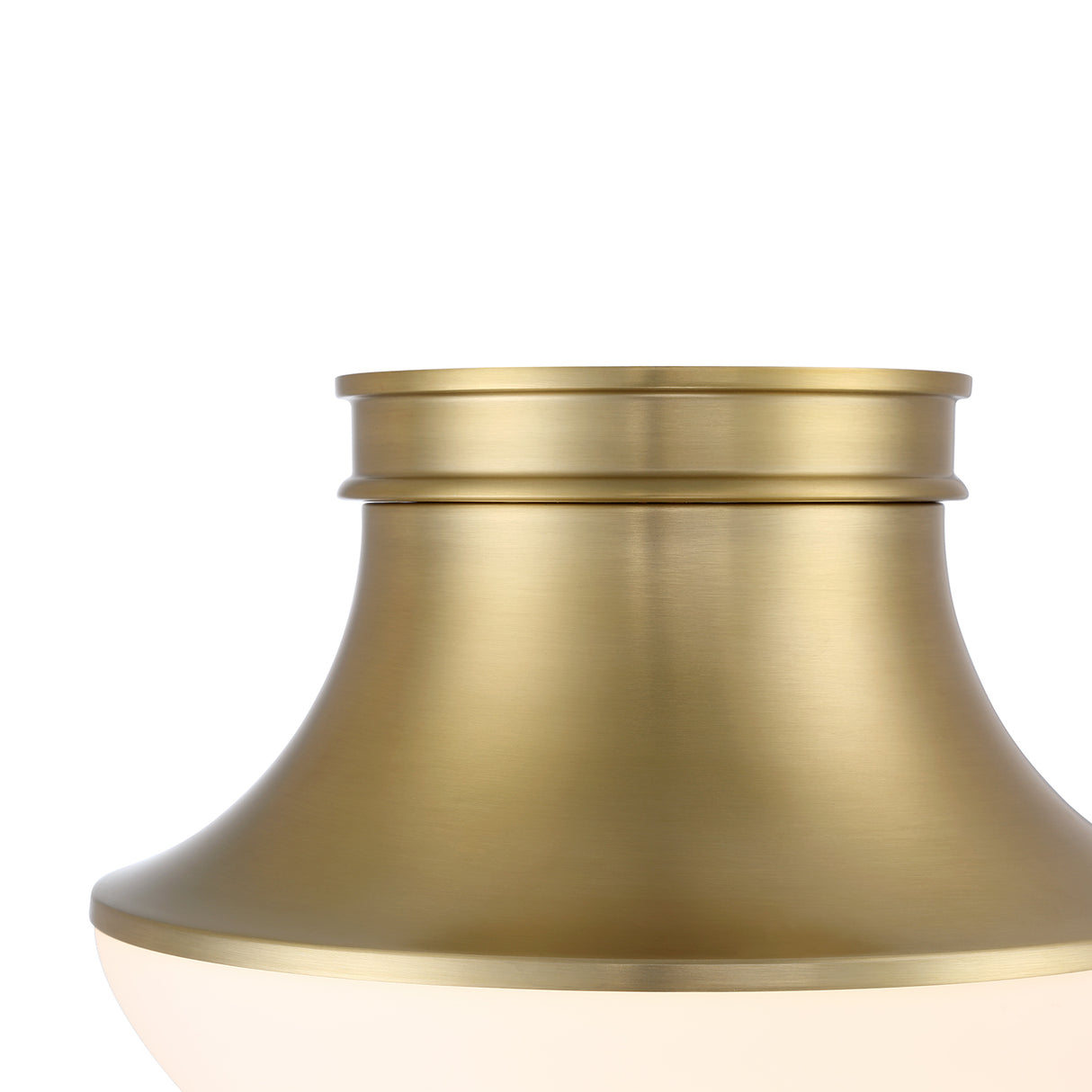 Jayden Flush Mount, Aged Brass